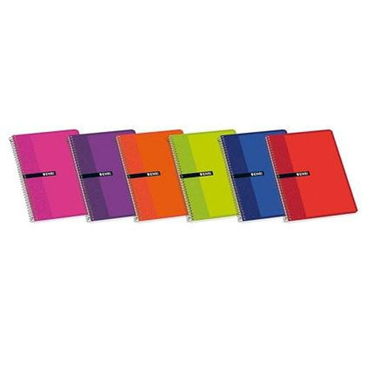 Caderno ENRI Multicolor Tampa macia 80 Folhas Din A4 (10 Unidades)