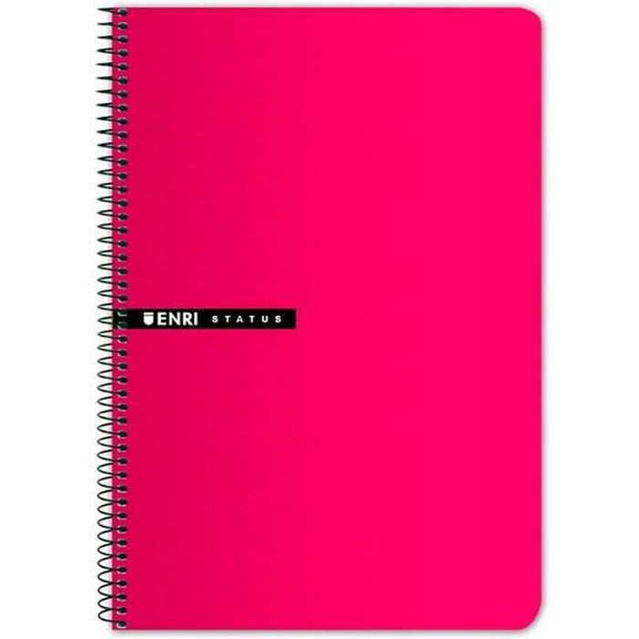Caderno ENRI Quadriculado Vermelho 100 Folhas Din A4 (5 Unidades)