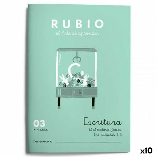 Writing and calligraphy notebook Rubio Nº03 A5 Espanhol 20 Folhas (10 Unidades)