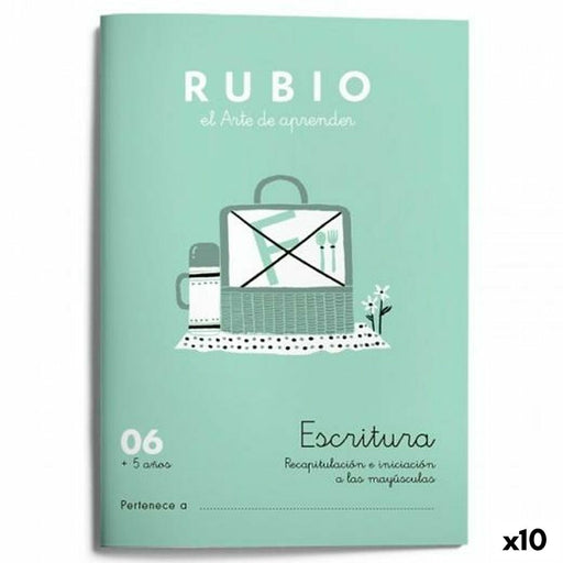 Writing and calligraphy notebook Rubio Nº06 A5 Espanhol 20 Folhas (10 Unidades)
