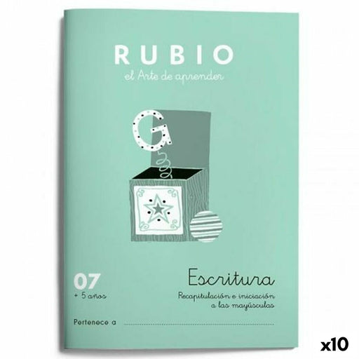 Writing and calligraphy notebook Rubio Nº07 A5 Espanhol 20 Folhas (10 Unidades)