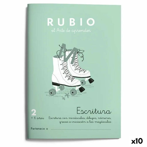 Writing and calligraphy notebook Rubio Nº2 A5 Espanhol 20 Folhas (10 Unidades)
