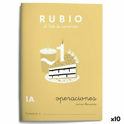Caderno quadriculado Rubio Nº1A A5 Espanhol 20 Folhas (10 Unidades)