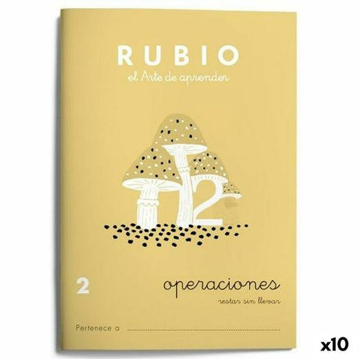 Caderno quadriculado Rubio Nº2 A5 Espanhol 20 Folhas (10 Unidades)