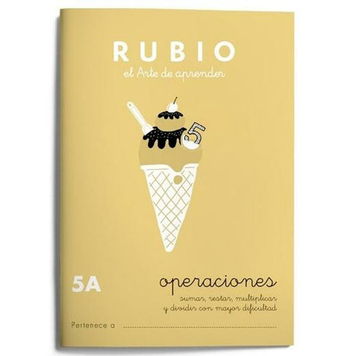 Caderno quadriculado Rubio Nº 5A A5 Espanhol 20 Folhas (10 Unidades)