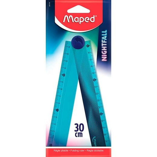 Régua Maped Nightfall Azul Plástico 30 cm 18 Unidades