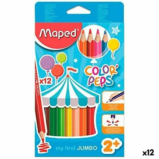Lápis de cores Maped Jumbo Color' Peps Multicolor 12 Peças (12 Unidades)