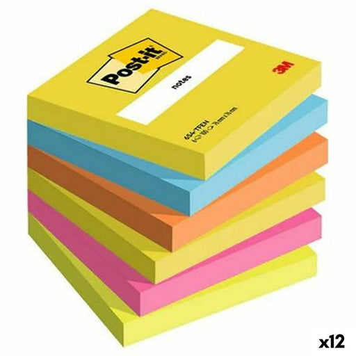 Bloco de Notas Post-it 76 x 76 mm Multicolor 100 Folhas (12 Unidades)