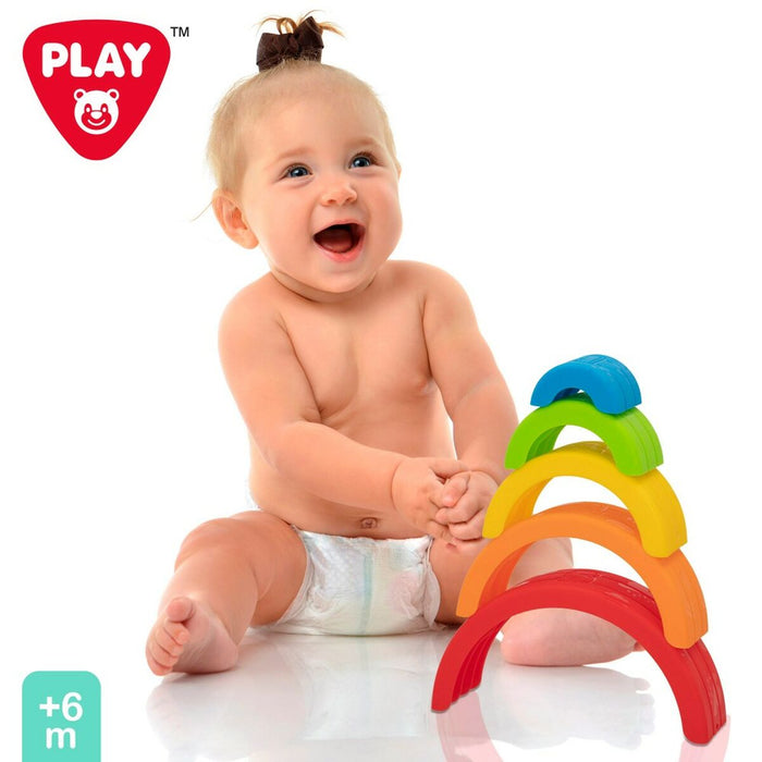 Jogo de Habilidade para Bebé PlayGo Arco-íris 6 Peças 21,5 x 16 x 8,5 cm (6 Unidades)