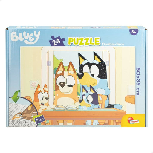 Puzzle Infantil Bluey Dupla face 24 Peças 50 x 35 cm (12 Unidades)