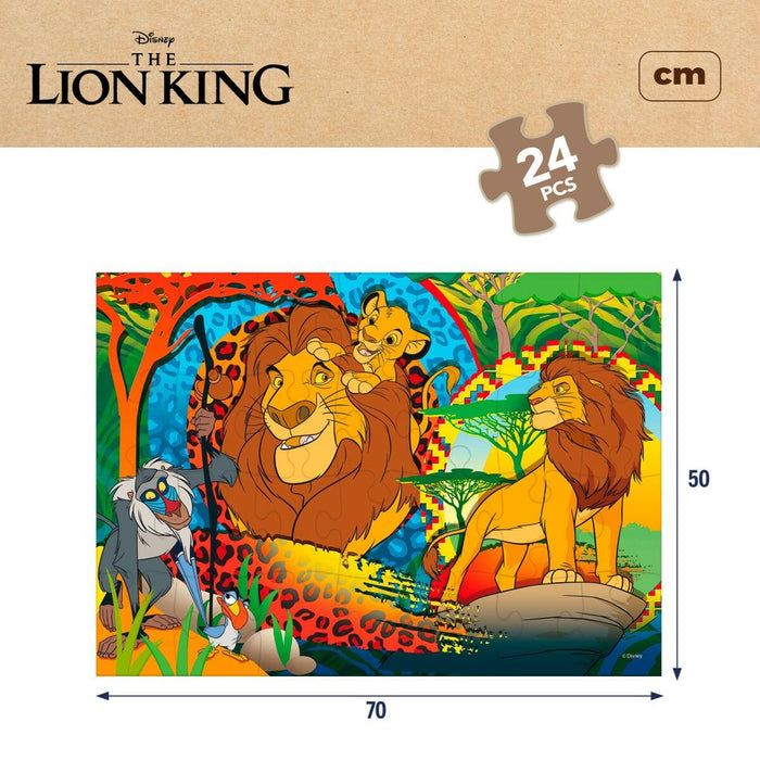 Puzzle Infantil The Lion King Dupla face 24 Peças 70 x 1,5 x 50 cm (12 Unidades)