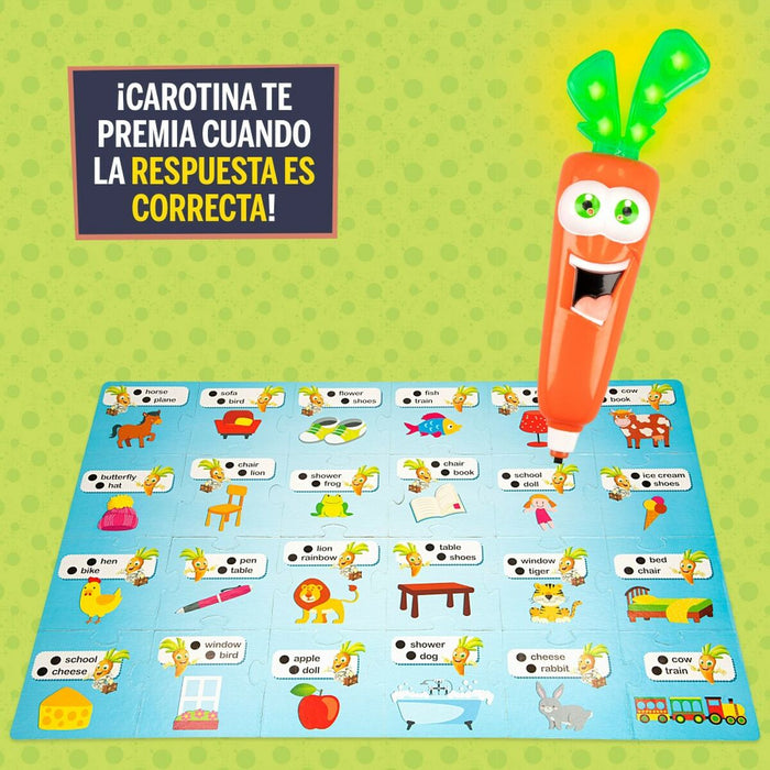 Jogo Educativo Lisciani Carotina Baby Happy English Eletrónico Puzzle 4,5 x 14,5 x 3 cm (6 Unidades)